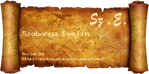 Szobonya Evelin névjegykártya